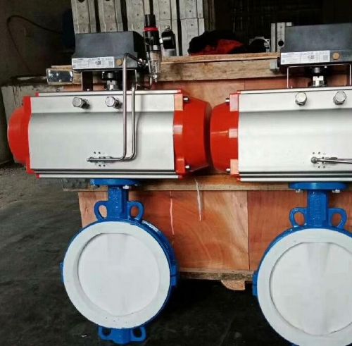 氣動碳鋼襯氟蝶閥 氣動碳鋼襯氟蝶閥